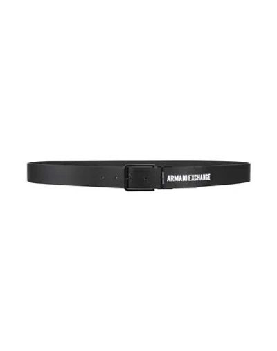 Armani Exchange Man Belt Black Size Onesize Cow Leather