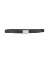 Armani Exchange Man Belt Black Size Onesize Cow Leather, Polyurethane In Black