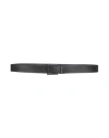 Armani Exchange Man Belt Black Size Onesize Cow Leather, Polyurethane In Black