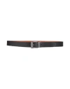 Armani Exchange Man Belt Black Size Onesize Regenerated Leather, Cow Leather