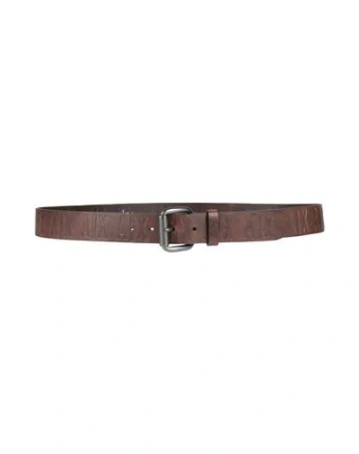 Armani Exchange Man Belt Dark Brown Size 39.5 Leather
