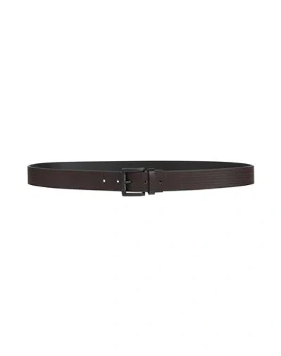 Armani Exchange Man Belt Dark Brown Size Onesize Leather
