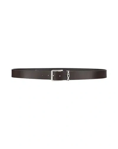 Armani Exchange Man Belt Dark Brown Size Onesize Leather
