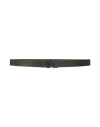 Armani Exchange Man Belt Dark Green Size Onesize Regenerated Leather In Green
