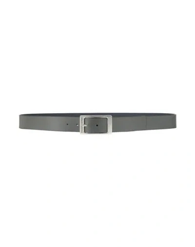 Armani Exchange Man Belt Grey Size Onesize Cow Leather In Gray