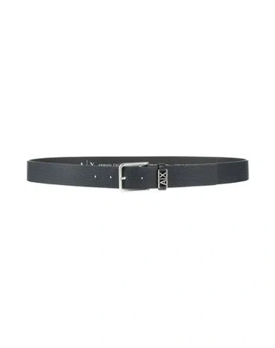 Armani Exchange Man Belt Midnight Blue Size 38 Cow Leather