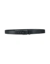 Armani Exchange Man Belt Midnight Blue Size Onesize Cow Leather In Blue