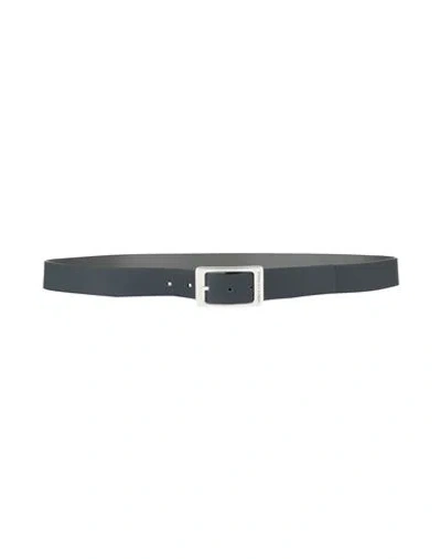 Armani Exchange Man Belt Midnight Blue Size Onesize Cow Leather