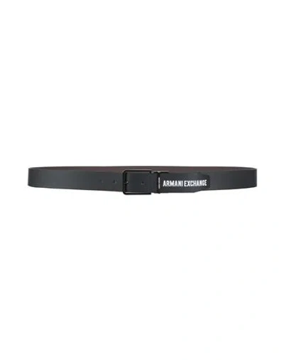 Armani Exchange Man Belt Midnight Blue Size Onesize Cow Leather