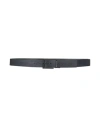 Armani Exchange Man Belt Midnight Blue Size Onesize Cow Leather, Polyurethane