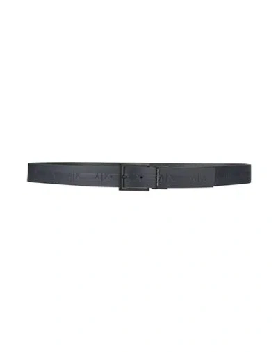 Armani Exchange Man Belt Midnight Blue Size Onesize Cow Leather, Polyurethane
