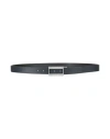 Armani Exchange Man Belt Midnight Blue Size Onesize Cow Leather, Regenerated Leather In Blue