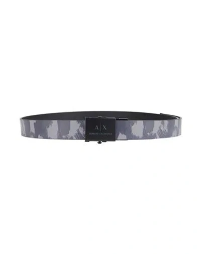 Armani Exchange Man Belt Midnight Blue Size Onesize Leather