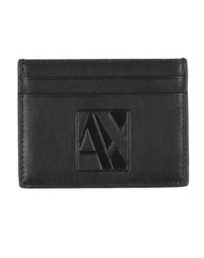 Armani Exchange Man Cardholder Black Size - Ovine Leather