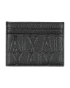 Armani Exchange Man Cardholder Black Size - Polyester, Polyurethane In Black