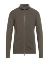 Armani Exchange Man Cardigan Khaki Size L Acrylic, Cotton, Virgin Wool, Elastane In Gray