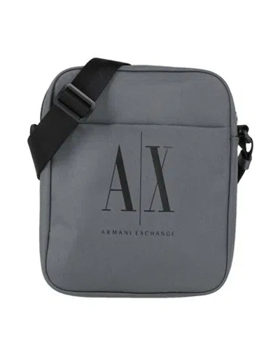 Armani Exchange Man Cross-body Bag Grey Size - Polyester