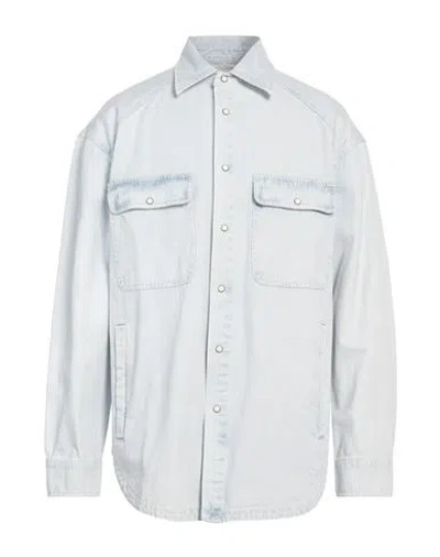 Armani Exchange Man Denim Shirt Blue Size L Cotton