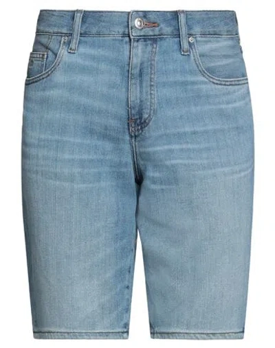 Armani Exchange Man Denim Shorts Blue Size 29 Cotton, Elastomultiester, Linen