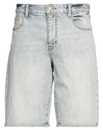 Armani Exchange Man Denim Shorts Blue Size 33 Cotton, Elastane