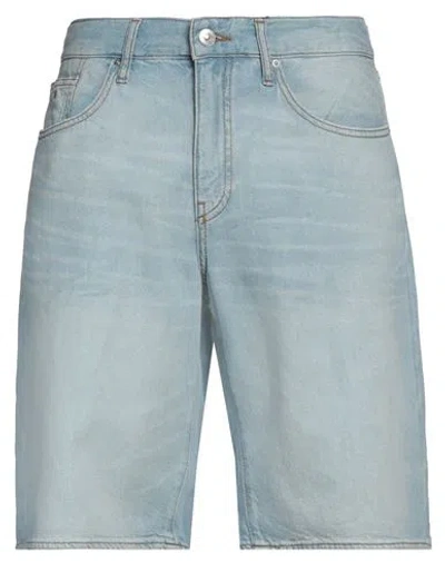 Armani Exchange Man Denim Shorts Blue Size 33 Cotton, Lyocell, Linen