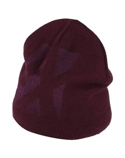 Armani Exchange Man Hat Burgundy Size Onesize Viscose, Virgin Wool, Acrylic In Red