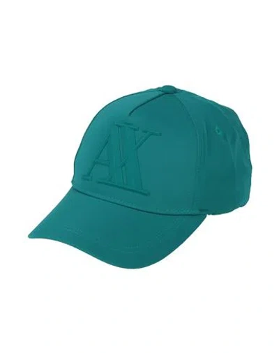 Armani Exchange Man Hat Emerald Green Size Onesize Elastomultiester