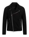 Armani Exchange Man Jacket Black Size L Goat Skin In Black