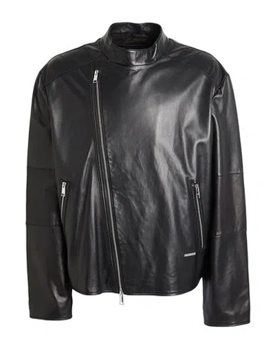 Armani Exchange Man Jacket Black Size L Lambskin