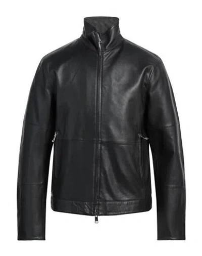 Armani Exchange Man Jacket Black Size M Lambskin