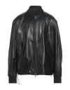 Armani Exchange Man Jacket Black Size Xxl Lambskin In Black