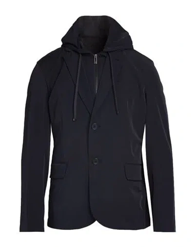Armani Exchange Man Jacket Midnight Blue Size 34 Polyamide, Elastane