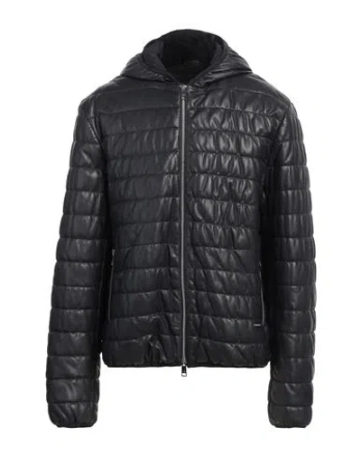 Armani Exchange Man Jacket Midnight Blue Size Xxl Lambskin
