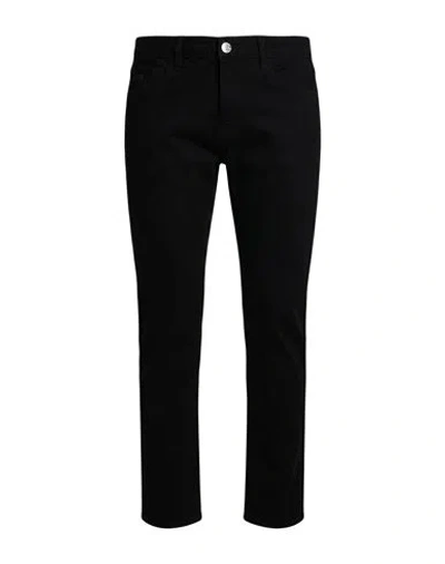Armani Exchange Man Jeans Black Size 36w-32l Cotton, Elastane In Transparent