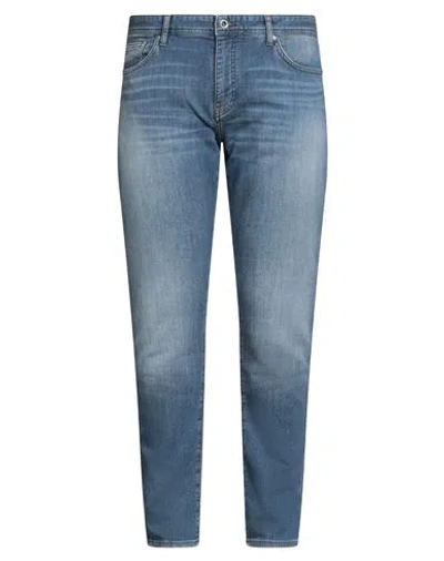 Armani Exchange Man Jeans Blue Size 31w-32l Cotton, Polyester, Elastane