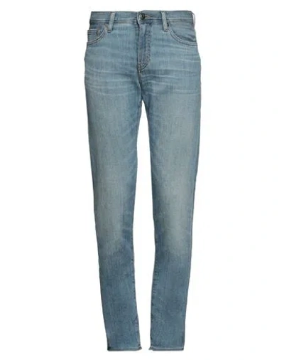 Armani Exchange Man Jeans Blue Size 29 Cotton, Elastomultiester, Linen