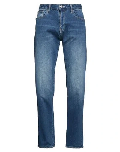 Armani Exchange Man Jeans Blue Size 33w-32l Cotton, Elastane