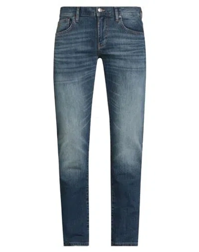 ARMANI EXCHANGE ARMANI EXCHANGE MAN JEANS BLUE SIZE 34W-32L COTTON, ELASTANE