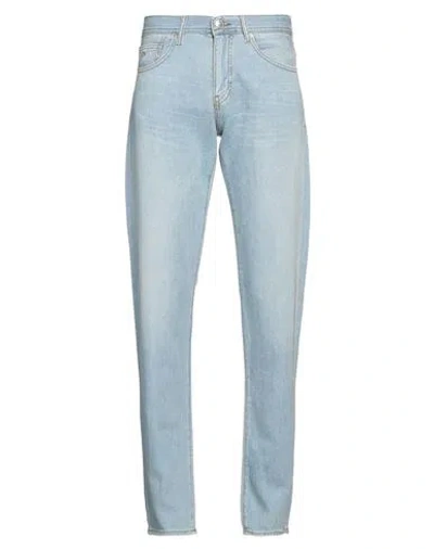 Armani Exchange Man Jeans Blue Size 34w-32l Cotton, Lyocell, Linen