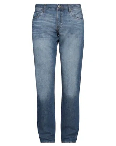 Armani Exchange Man Jeans Blue Size 34w-32l Cotton, Lyocell, Linen