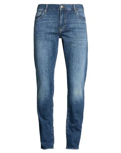 Armani Exchange Man Jeans Blue Size 36w-32l Cotton, Elastane
