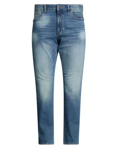 Armani Exchange Man Jeans Blue Size 38w-32l Cotton, Polyester, Elastane