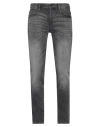 Armani Exchange Man Jeans Grey Size 30 Cotton, Elastane, Cow Leather In Grey