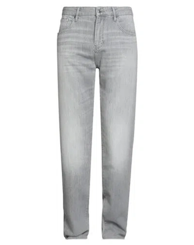 Armani Exchange Man Jeans Grey Size 34 Cotton, Polyester, Elastane In Gray