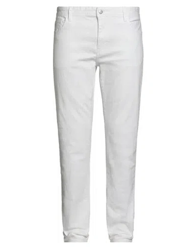 Armani Exchange Man Jeans White Size 34w-32l Cotton, Elastane In White