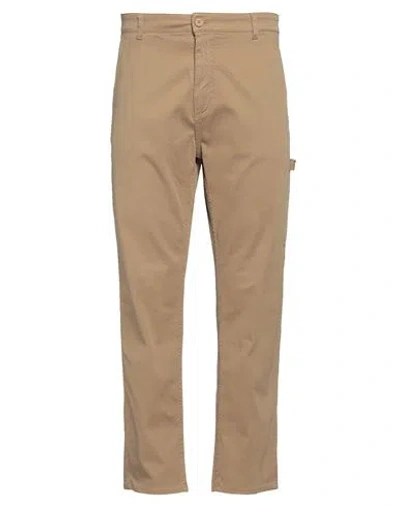 Armani Exchange Man Pants Camel Size 33 Cotton, Elastane In Beige