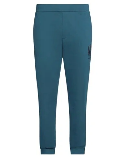 Armani Exchange Man Pants Deep Teal Size M Cotton In Green