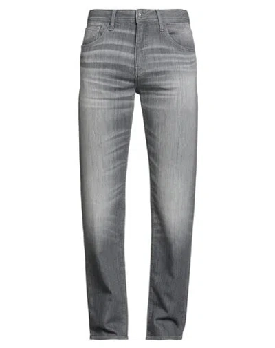Armani Exchange Man Pants Grey Size 33w-32l Cotton, Polyester, Elastane In Gray