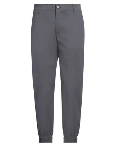Armani Exchange Man Pants Lead Size 32 Cotton, Elastane In Grey
