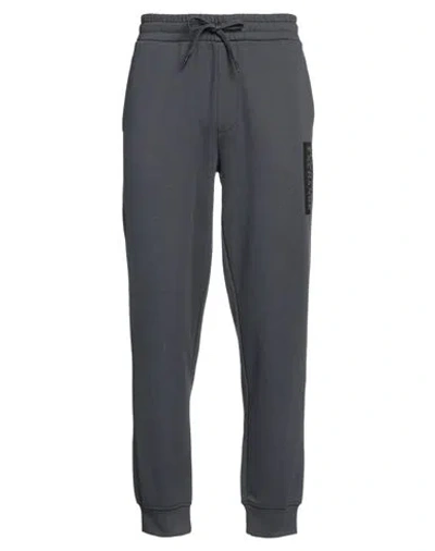 Armani Exchange Man Pants Lead Size L Cotton, Polyester In Grey
